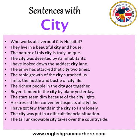 at city or in city|use city in a sentence.
